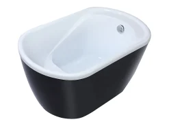 Vente-unique Baignoire sabot - 165 L - 120 x 75 x 65 cm - Noire - PICCOLA