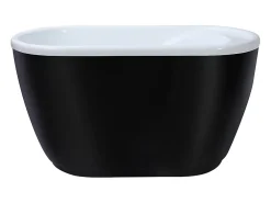Vente-unique Baignoire sabot - 165 L - 120 x 75 x 65 cm - Noire - PICCOLA