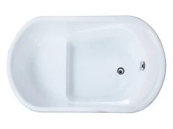 Vente-unique Baignoire sabot - 165 L - 120 x 75 x 65 cm - Blanche - PICCOLA