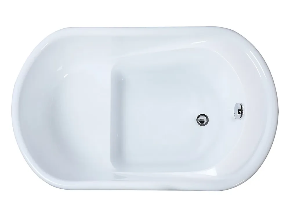 Vente-unique Baignoire sabot - 165 L - 120 x 75 x 65 cm - Blanche - PICCOLA