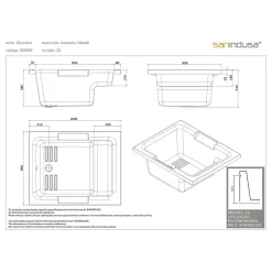 Baignoire Droite|Sanindusa Baignoire sabot siège moulé acrylique haute densité sur châssis métal Shortline 100x80 blanche