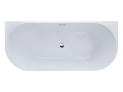 Baignoire Îlot|Vente-unique Baignoire semi îlot - 200L - 149,5 x 75 x 58 cm - Blanche - Acrylique - DIVINA