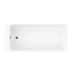 GoodHome Baignoire semi îlot 170x75 cm Bakor blanc
