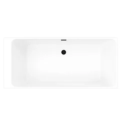 GoodHome Baignoire semi îlot 180x80 cm Bakor noir