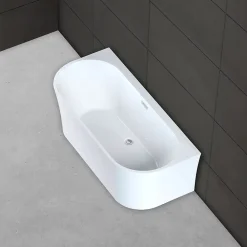 Baignoire Îlot|Spalina Baignoire semi-îlot murale Ruby 170x80 cm, by