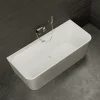 Spalina Baignoire semi-îlot murale Mint 180x81 cm, grise et blanche, By