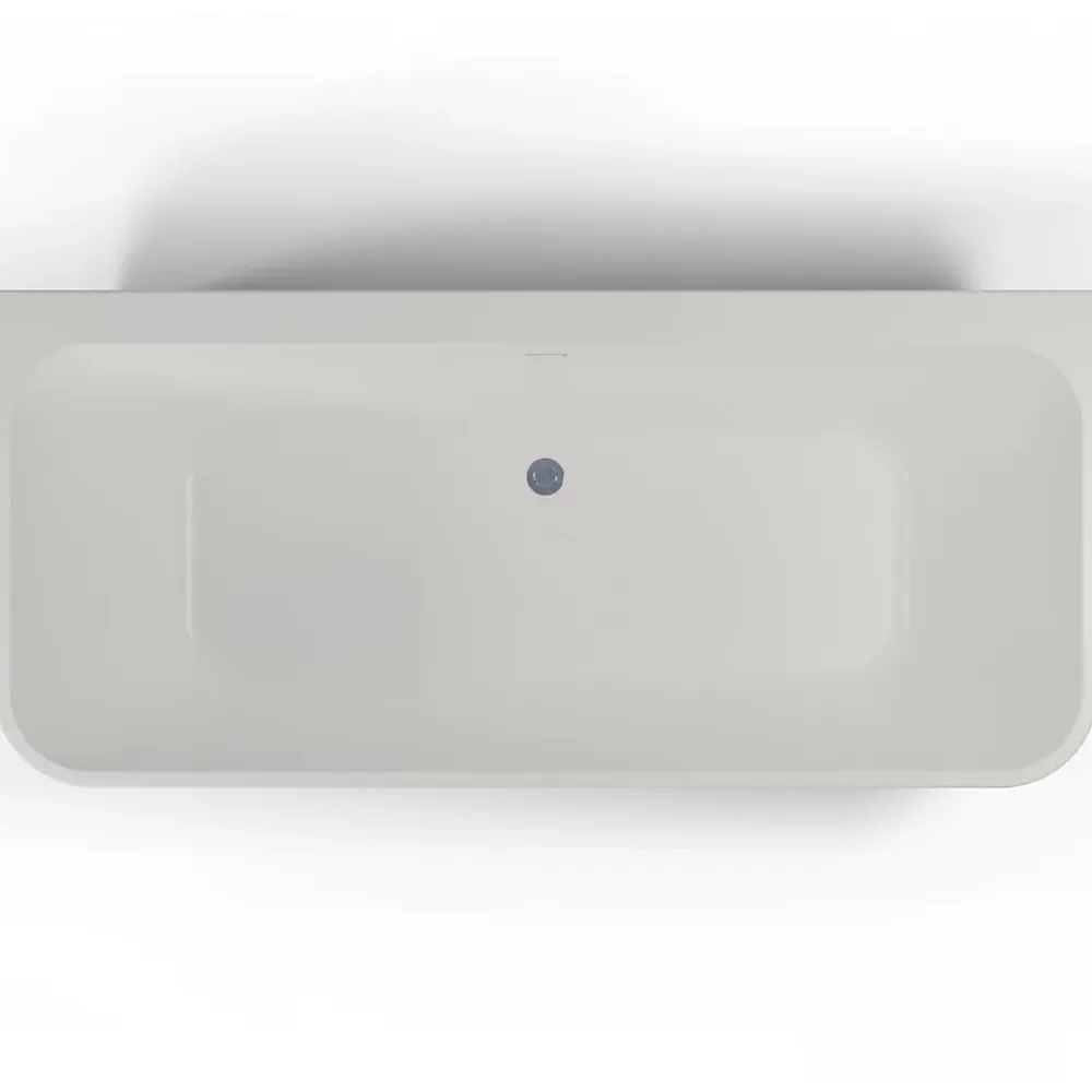 Spalina Baignoire semi-îlot murale Mint 160, blanc, 160x75 cm, by