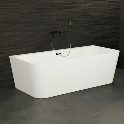 Spalina Baignoire semi-îlot murale Mint 160, blanc, 160x75 cm, by