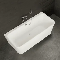 Spalina Baignoire semi-îlot murale Mint 180, blanc, 180x81 cm, by