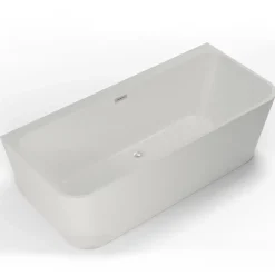 Spalina Baignoire semi-îlot murale Mint 170, blanc, 170x81 cm, by