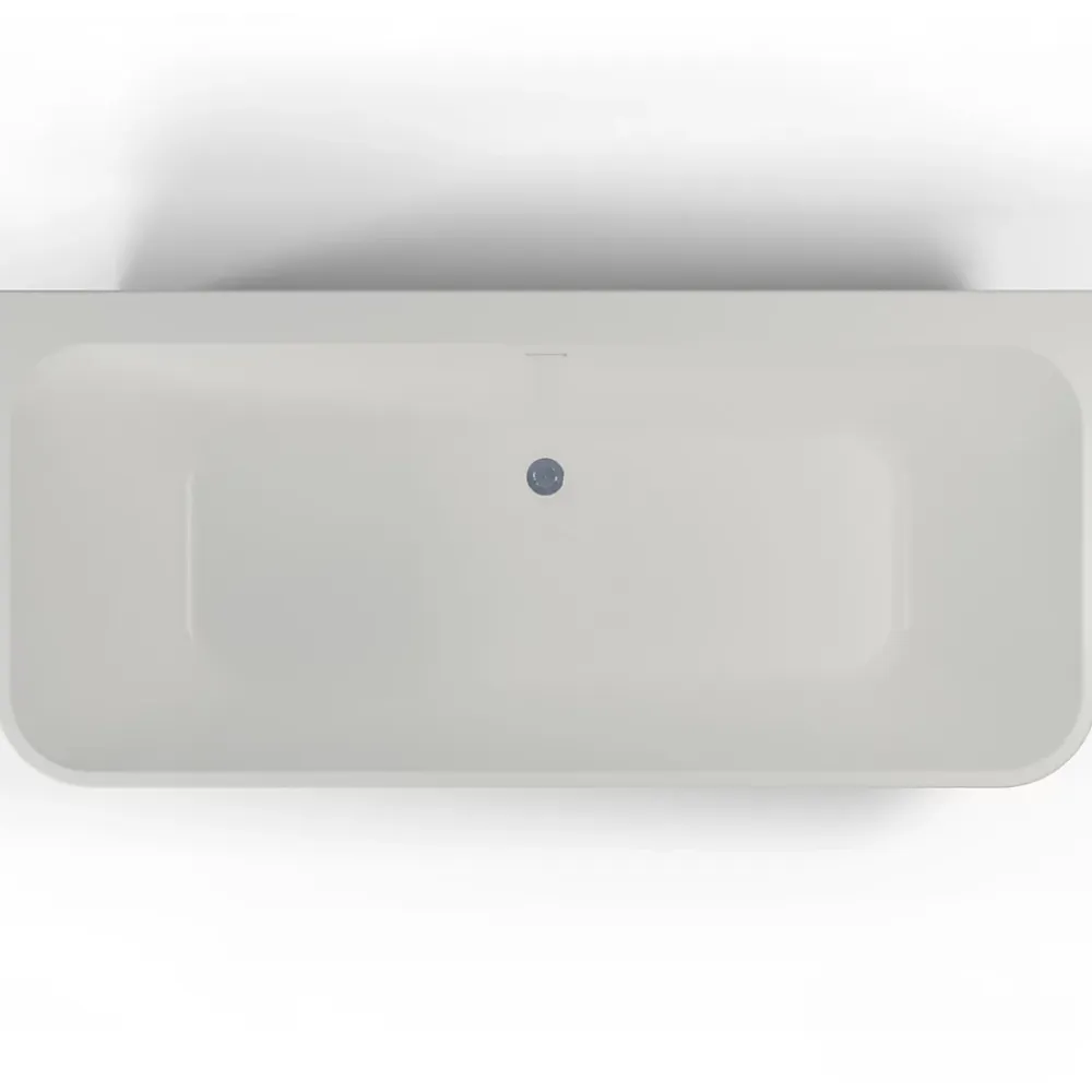 Spalina Baignoire semi-îlot murale Mint 170, gris mat, 170x81 cm, by