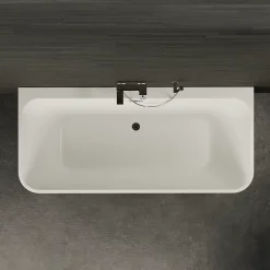 Spalina Baignoire semi-îlot murale Mint 170, gris mat, 170x81 cm, by