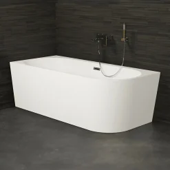 Spalina Baignoire semi-îlot murale CAPRI 160 Gauche L. 160 x l. 76 cm, by