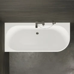 Spalina Baignoire semi-îlot murale CAPRI Gauche 170x76cm, by