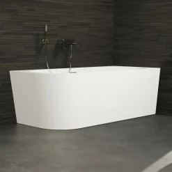 Baignoire Îlot|Spalina Baignoire semi-îlot murale CAPRI 180 Droite L. 180 x l. 81 cm, by