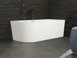 Baignoire Îlot|Spalina Baignoire semi-îlot murale CAPRI 180 Droite L. 180 x l. 81 cm, by