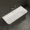 Spalina Baignoire semi-îlot murale Mint 160, noir mat, 160x75 cm, by