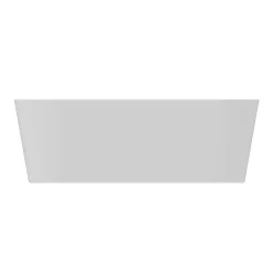 GoodHome Baignoire semi-îlot Nakina L. 160 cm x l. 75 cm blanc