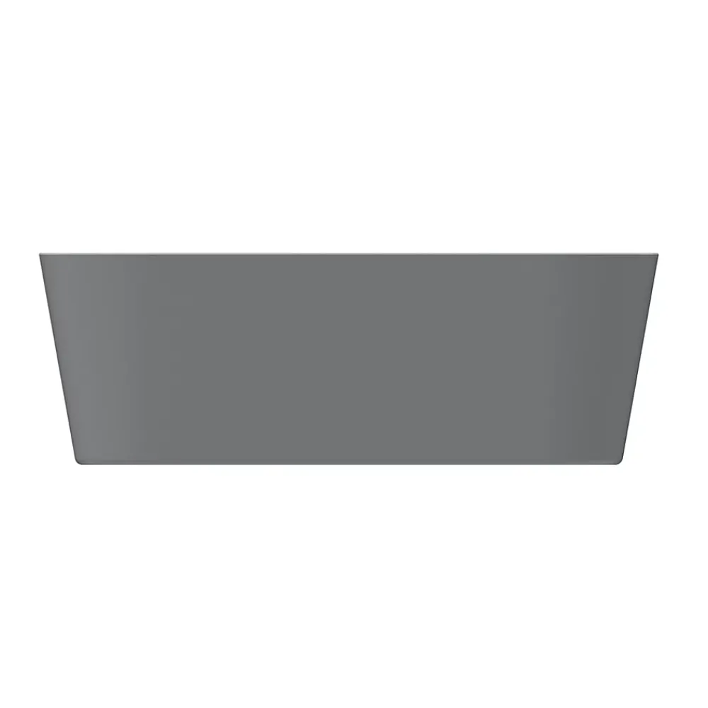 Baignoire Îlot|GoodHome Baignoire semi-îlot Nakina L. 150 cm x l. 75 cm gris