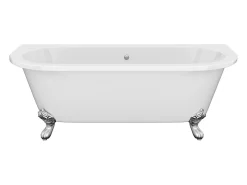 Vente-unique Baignoire semi-îlot retro avec pieds d'aigle- 190 L - 170 x 74 x 62 cm - Blanche - Acrylique - SPARUS