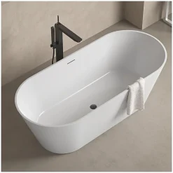 Mob-In Baignoire SERENA îlot en acrylique Lucite blanche 170cm