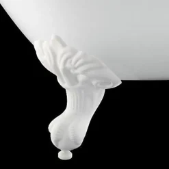 Baignoire Îlot|Rogier & Mothes Baignoire sur pieds en fonte PLYMOUTH Blanche 170 cm Pieds blancs