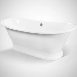 Baignoire Îlot|Rogier & Mothes Baignoire sur socle en fonte emaillee COVENTRY Blanche 173 cm Peinture blanche (baignoire et socle)