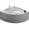 Baignoire Balnéo|Eliteshopping Bain à remous blanc pour 1 personne 135 X 135 cm 6 jets Sage