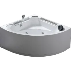 Baignoire Balnéo|Eliteshopping Bain à remous blanc pour 1 personne 135 X 135 cm 6 jets Sage