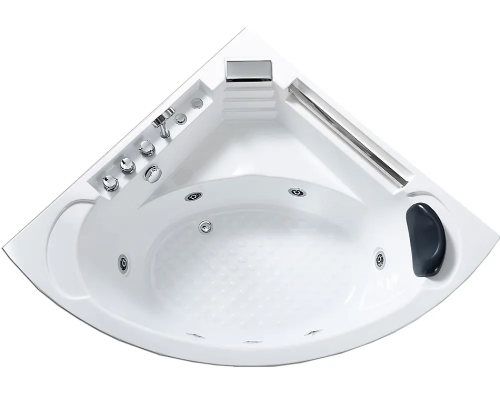 Baignoire Balnéo|Eliteshopping Bain à remous blanc pour 1 personne 135 X 135 cm 6 jets Sage