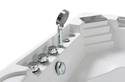 Baignoire Balnéo|Eliteshopping Bain à remous blanc pour 1 personne 135 X 135 cm 6 jets Sage