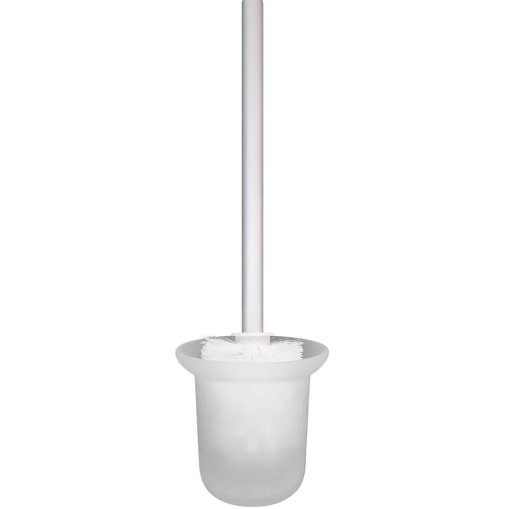 Etagère Salle De Bains|Balneo Armoire encastrée pour brosse WC gauche verre blanc 53,2cm