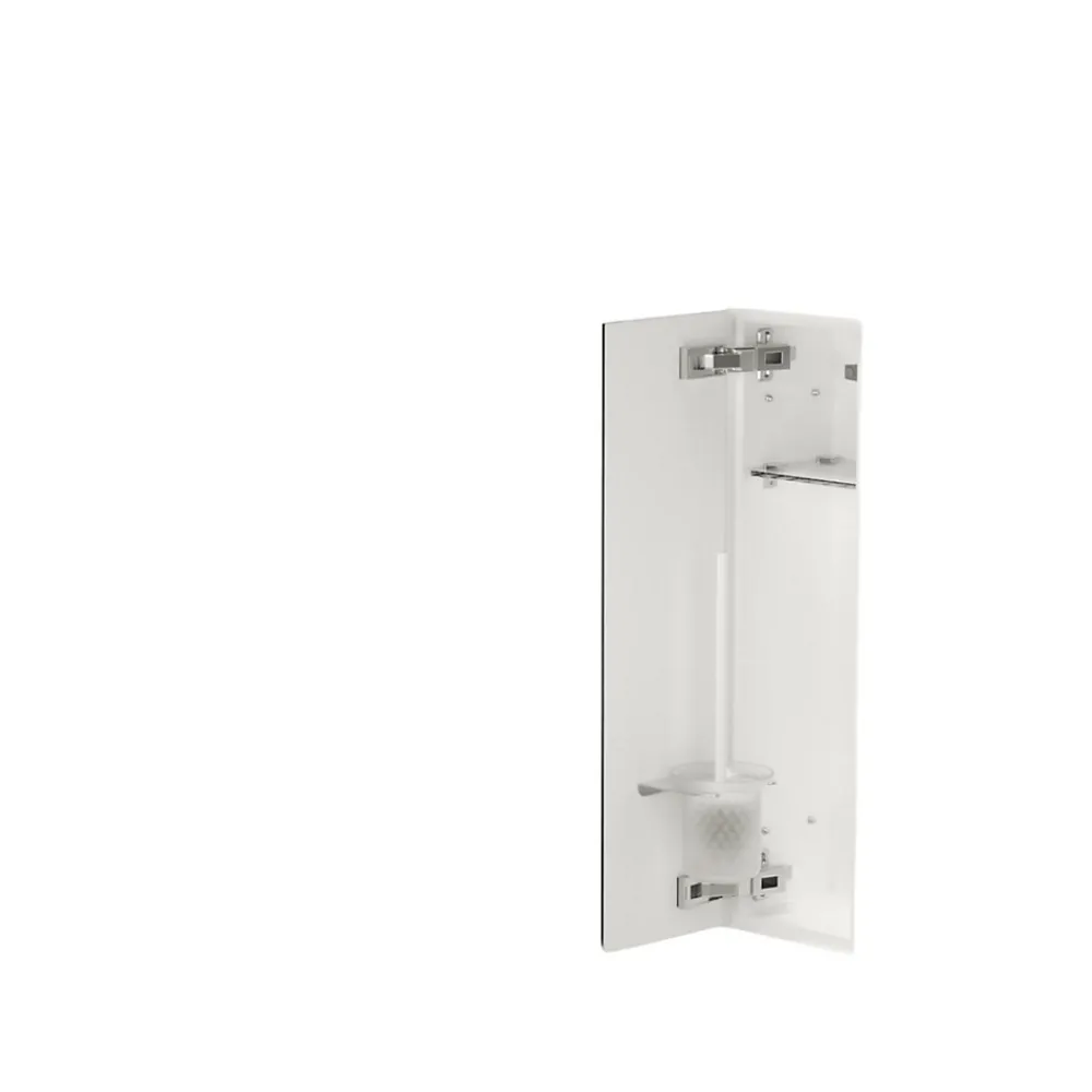 Balneo Armoire encastrée pour brosse WC gauche verre blanc 68,2cm