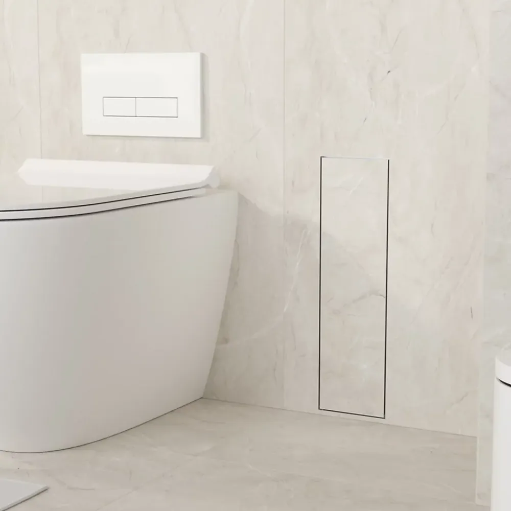 Balneo Armoire encastrée sous carrelage pour brosse WC gauche 68,2cm