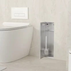 Balneo Armoire encastrée sous carrelage pour brosse WC gauche 68,2cm