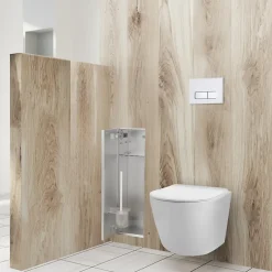 Balneo Armoire encastrée sous carrelage pour brosse WC gauche 68,2cm