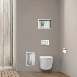 Balneo Armoire encastrée sous carrelage pour brosse WC gauche 53,2cm