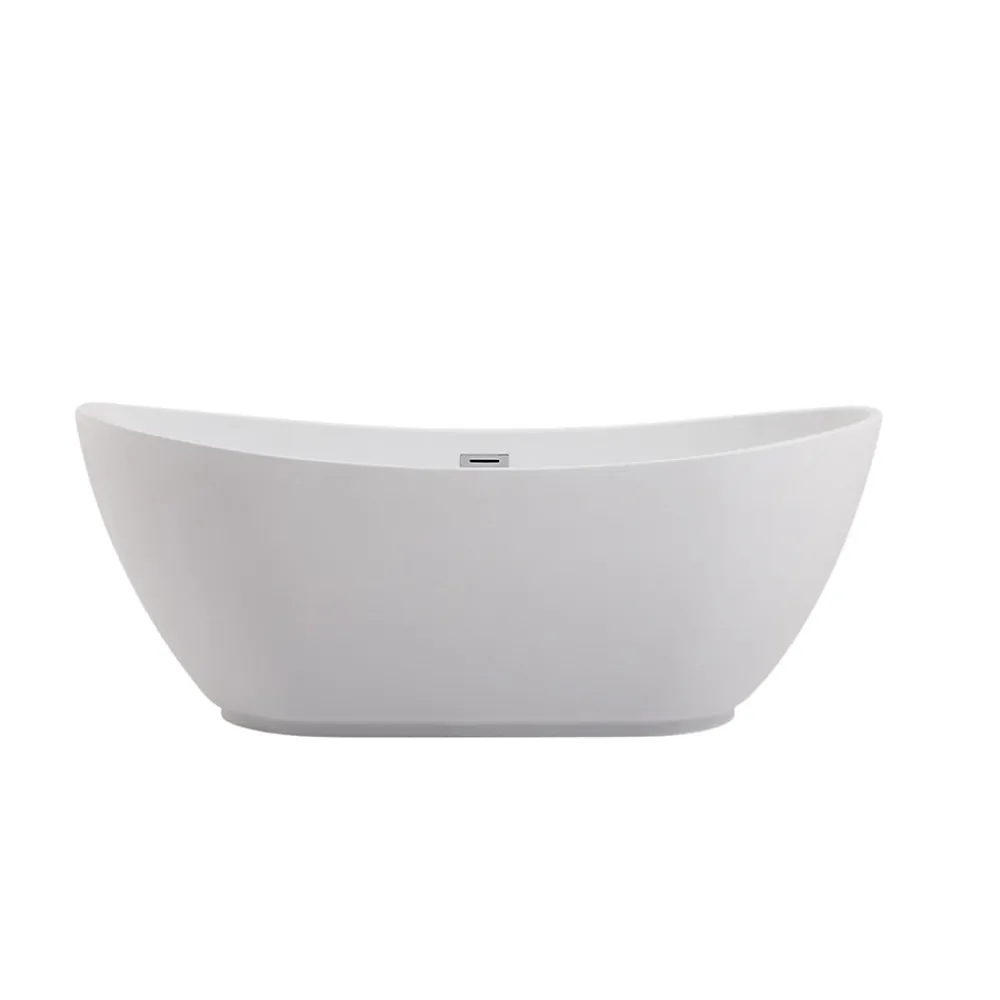 Baignoire Îlot|Balneo Baignoire autoportante 170x72cm, accessoires inox, Acrylique thermoformé 3.5mm, avec pieds réglables, PARMA