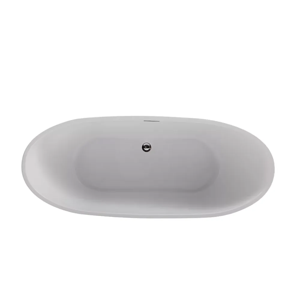 Baignoire Îlot|Balneo Baignoire autoportante 170x72cm, accessoires inox, Acrylique thermoformé 3.5mm, avec pieds réglables, PARMA