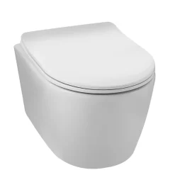 Balneo Cuvette WC suspendue LUXA blanche Tornado avec abattant à fermeture ralentie
