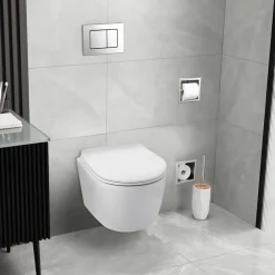 Balneo Cuvette WC suspendue LUXA blanche Tornado avec abattant à fermeture ralentie