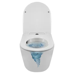 Balneo Cuvette WC suspendue LUXA blanche Tornado avec abattant à fermeture ralentie