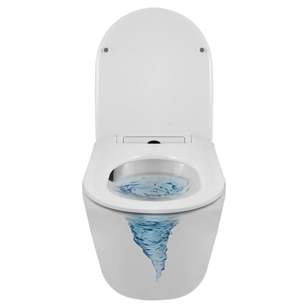 Balneo Cuvette WC suspendue LUXA blanche Tornado avec abattant à fermeture ralentie