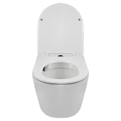 Balneo Cuvette WC suspendue LUXA blanche Tornado avec abattant à fermeture ralentie