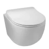 Wc Suspendu|Balneo Cuvette WC suspendue LUNA blanche Tornado avec abattant à fermeture ralentie