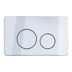 Wc Suspendu|Balneo Plaque de commande WC OXO chrome - plaque encastrée pour bâti-support - double touche 2 fonctions