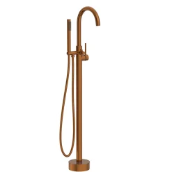 Balneo Robinet de baignoire autoportant cuivre Acier inoxydable - Mitigeur sur pied pour baignoire CASCADE