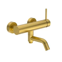 Robinet De Baignoire|Balneo Robinet de baignoire or Acier inoxydable - Mitigeur mural pour baignoire CASCADE