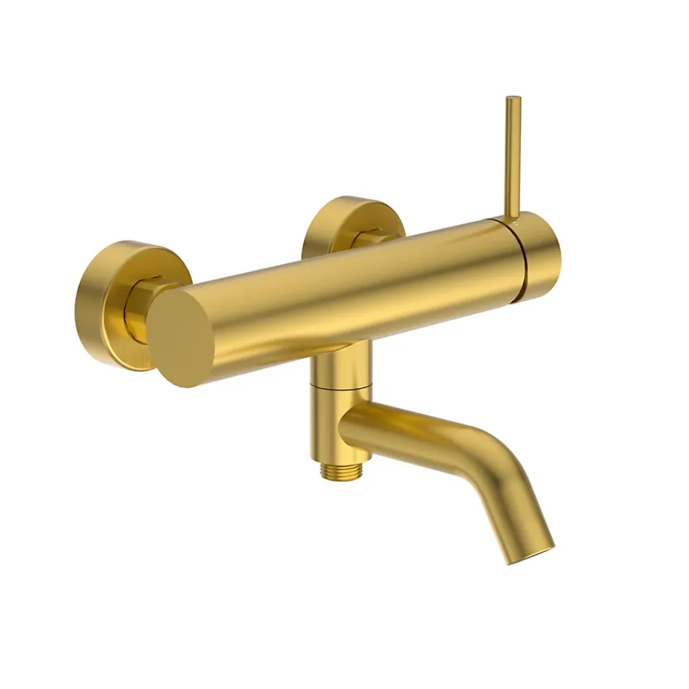 Robinet De Baignoire|Balneo Robinet de baignoire or Acier inoxydable - Mitigeur mural pour baignoire CASCADE