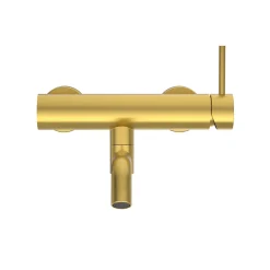Robinet De Baignoire|Balneo Robinet de baignoire or Acier inoxydable - Mitigeur mural pour baignoire CASCADE